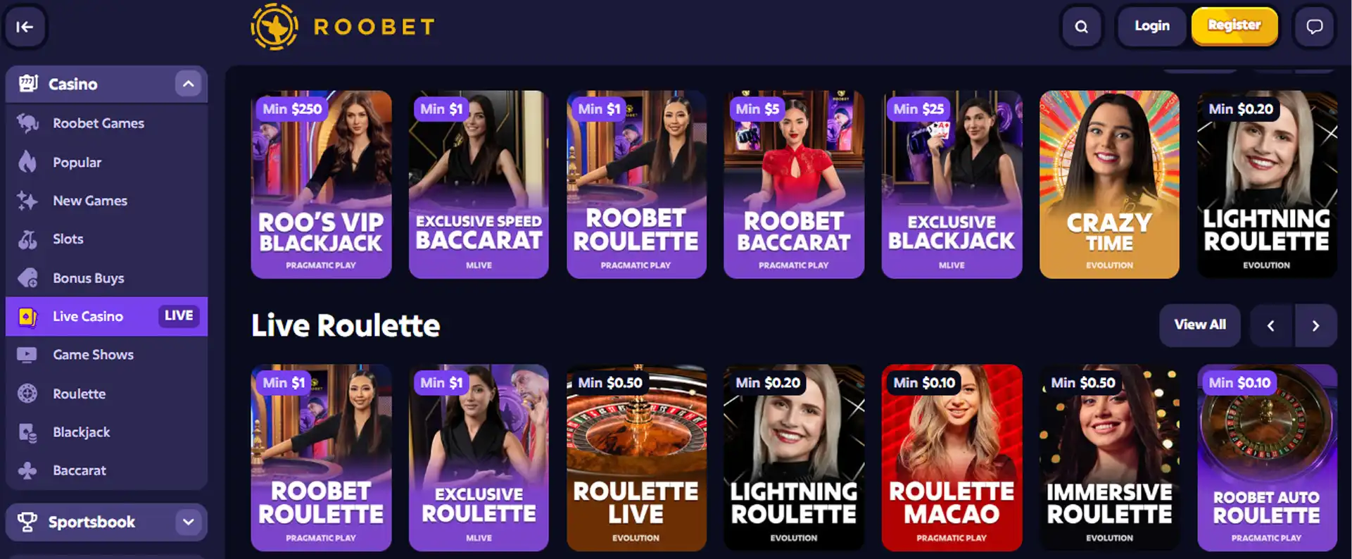 Roobet Casino official